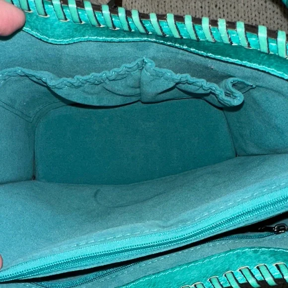 💙Patricia Nash Turquoise Crossbody Purse - Picture 4 of 16